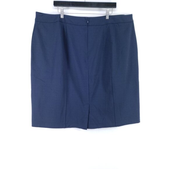 Cato Plus Size Pencil Skirt Womens 26W Blue Stretch Rayon Blend High Rise - Picture 2 of 7